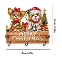 Load image into Gallery viewer, Wooden Christmas Diamond Art Hanging Hooks 3 Hooks Rhinestone Painting Coat Hook
