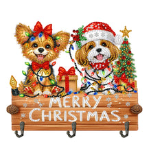 Load image into Gallery viewer, Wooden Christmas Diamond Art Hanging Hooks 3 Hooks Rhinestone Painting Coat Hook
