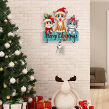 Load image into Gallery viewer, Wooden Christmas Diamond Art Hanging Hooks 3 Hooks Rhinestone Painting Coat Hook
