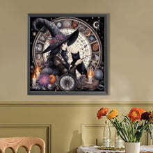 Load image into Gallery viewer, AB Diamond Painting - Full Round - Witch and black cat (40*40CM)
