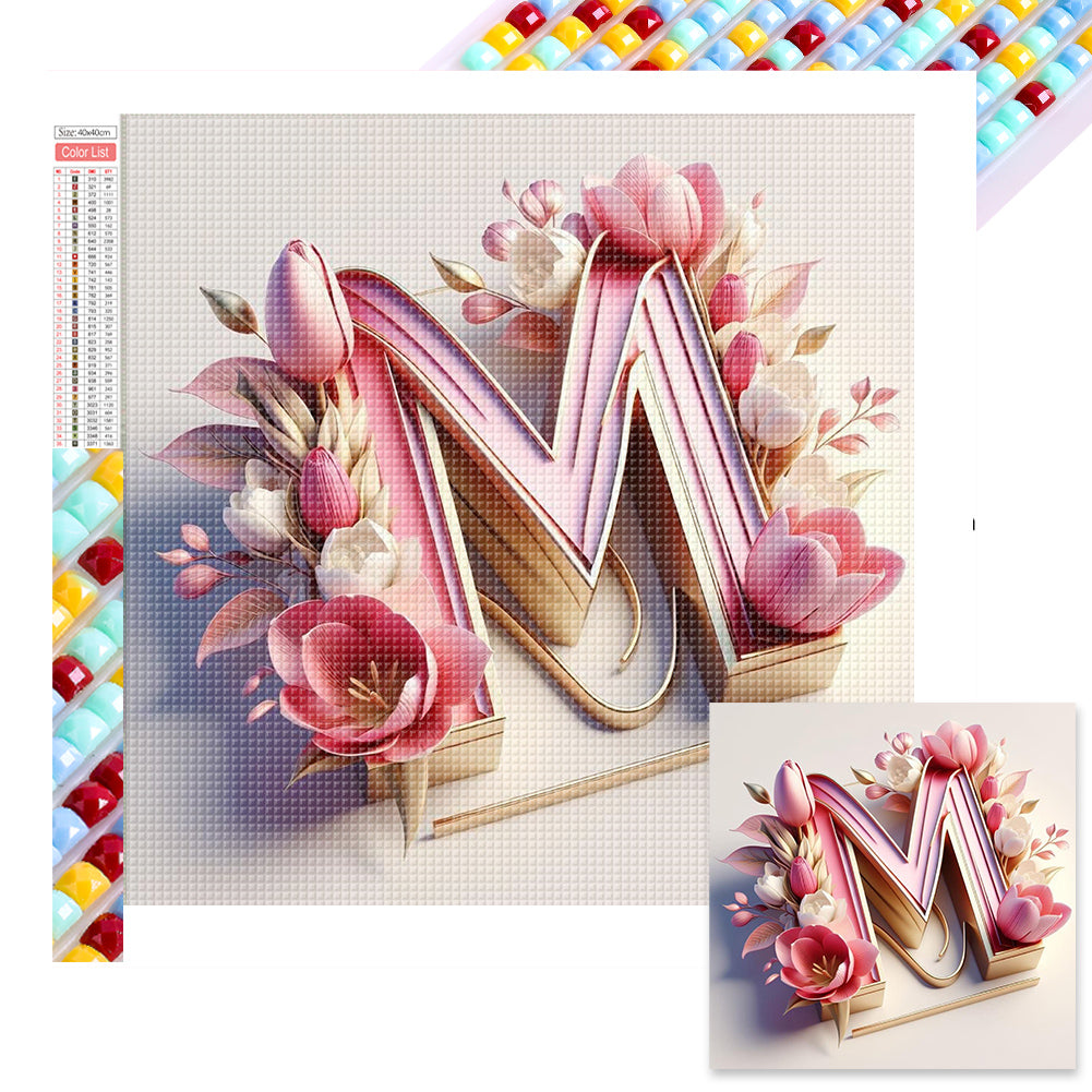 Diamond Painting - Full Square - Letter M (40*40CM)