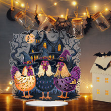 Load image into Gallery viewer, Acrylic Halloween Theme Diamond Painting Tabletop Ornaments Kit (Chicken)
