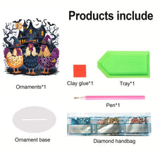 Load image into Gallery viewer, Acrylic Halloween Theme Diamond Painting Tabletop Ornaments Kit (Chicken)

