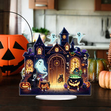 Load image into Gallery viewer, Acrylic Halloween Theme Diamond Painting Tabletop Ornaments Kit (Haunted House)
