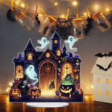 Load image into Gallery viewer, Acrylic Halloween Theme Diamond Painting Tabletop Ornaments Kit (Haunted House)
