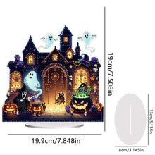 Load image into Gallery viewer, Acrylic Halloween Theme Diamond Painting Tabletop Ornaments Kit (Haunted House)
