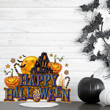 Load image into Gallery viewer, Acrylic Halloween Theme Diamond Painting Tabletop Ornaments Kit(Happy Halloween)
