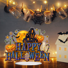 Load image into Gallery viewer, Acrylic Halloween Theme Diamond Painting Tabletop Ornaments Kit(Happy Halloween)
