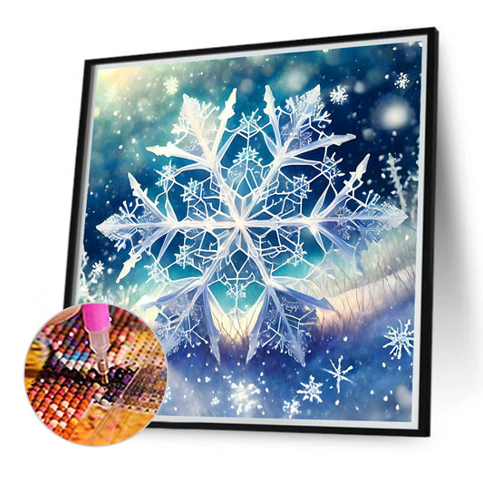 Diamond Painting - Full Round - Winter snowflakes (40*40CM)
