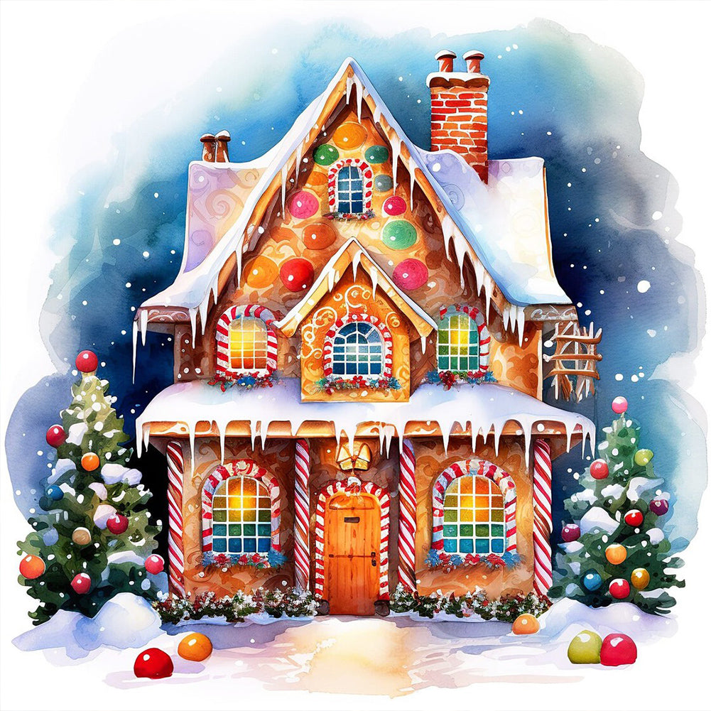 Diamond Painting - Full Round - Snowflake house (40*40CM)