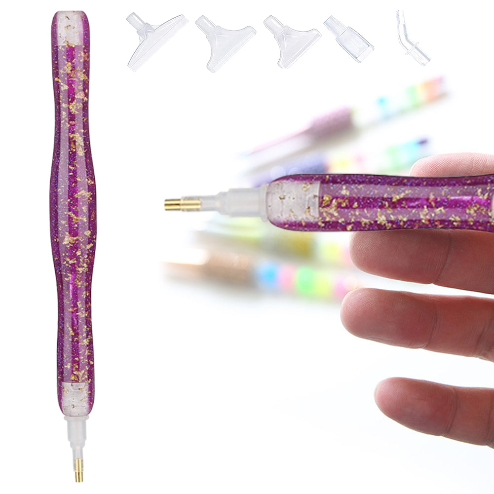 Sequins Diamond Painting Pen with Clay with 6 Tips Glitter Diamond Art Pen