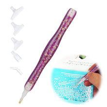 Load image into Gallery viewer, Sequins Diamond Painting Pen with Clay with 6 Tips Glitter Diamond Art Pen
