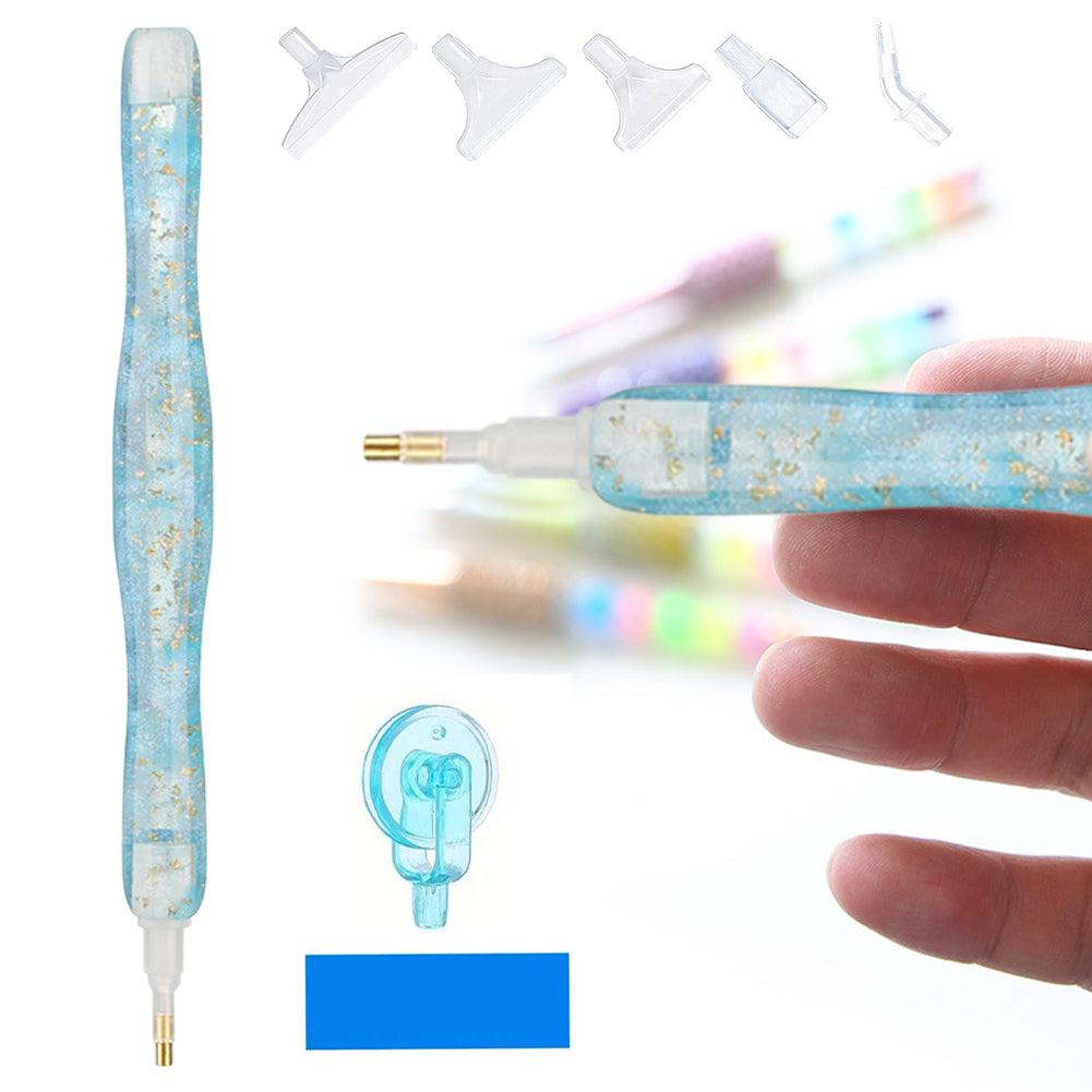 Sequins Diamond Painting Pen with Clay & 6 Tips Glitter Diamond Art Pen