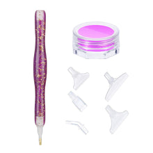 Load image into Gallery viewer, Sequins Diamond Painting Pen with Clay Jar &amp; 5 Tips Glitter Diamond Art Pen
