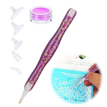 Load image into Gallery viewer, Sequins Diamond Painting Pen with Clay Jar &amp; 5 Tips Glitter Diamond Art Pen
