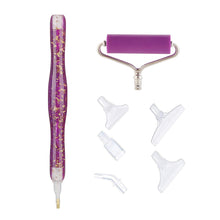 Load image into Gallery viewer, Sequins Diamond Painting Pen with Roller &amp; 5 Tips Glitter Diamond Art Pen

