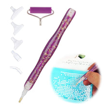 Load image into Gallery viewer, Sequins Diamond Painting Pen with Roller &amp; 5 Tips Glitter Diamond Art Pen
