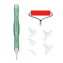 Load image into Gallery viewer, Sequins Diamond Painting Pen with Roller &amp; 5 Tips Glitter Diamond Art Pen
