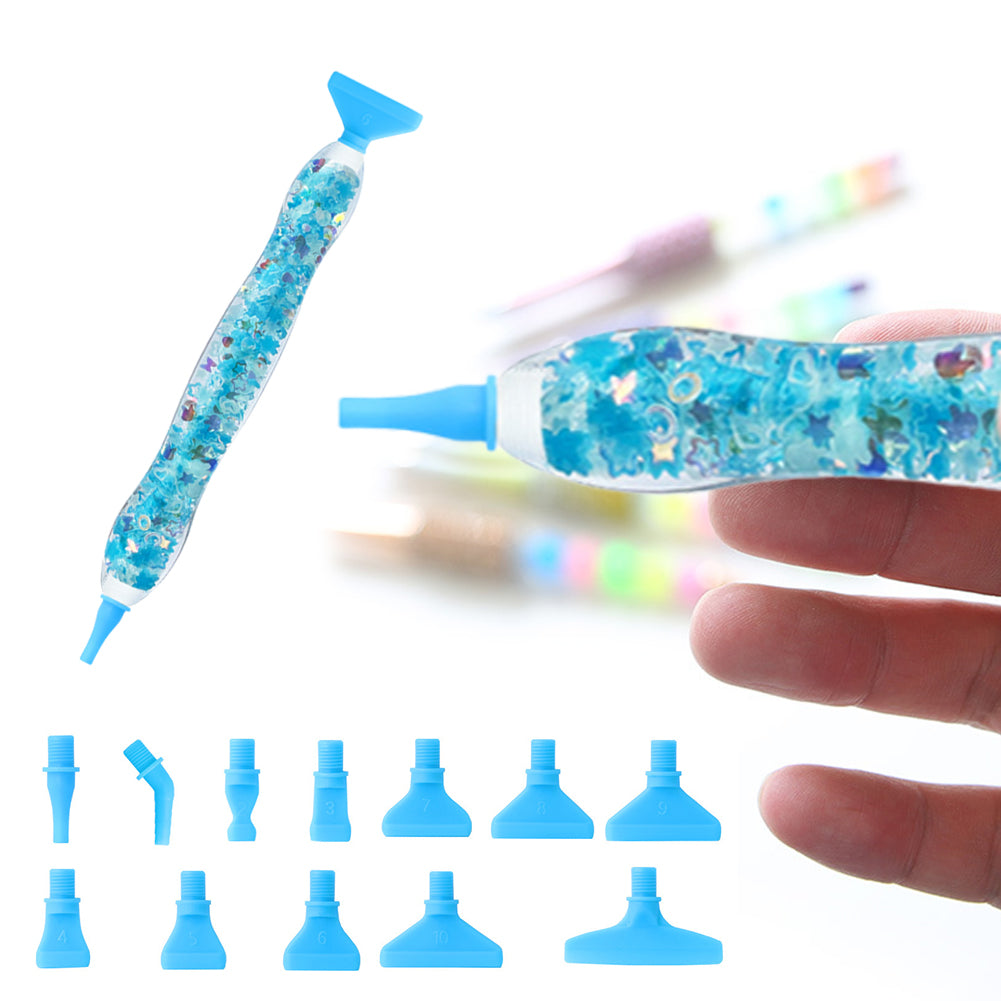 Sequins Diamond Painting Pen with 12 Tips Diamond Art Drill Pen for Art Crafts