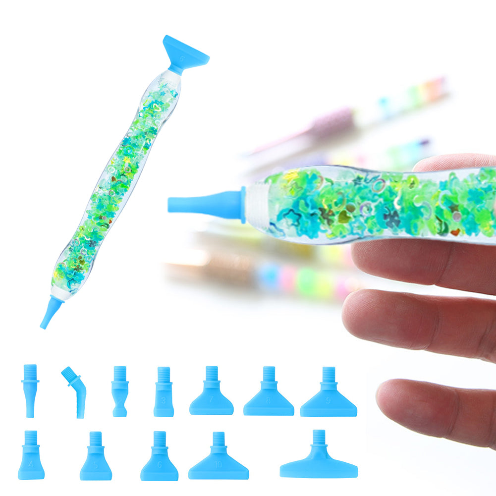 Sequins Diamond Painting Pen with 12 Tips Diamond Art Drill Pen for Art Crafts