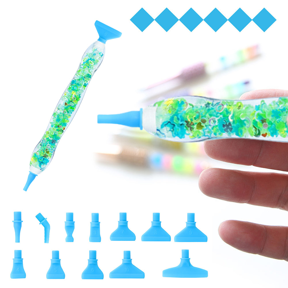 Sequins Diamond Painting Pen with 12 Tips Diamond Art Drill Pen for Art Crafts