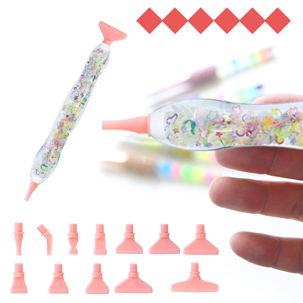 Sequins Diamond Painting Pen with 12 Tips Diamond Art Drill Pen for Art Crafts