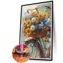 Load image into Gallery viewer, Diamond Painting - Full Round - Bouquet bicycle (40*60CM)
