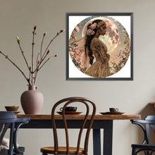 Load image into Gallery viewer, Diamond Painting - Full Round - woman under moonlight (40*40CM)
