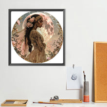 Load image into Gallery viewer, Diamond Painting - Full Round - woman under moonlight (40*40CM)

