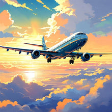 Load image into Gallery viewer, Diamond Painting - Full Square - Transportation airplane on the cloud (40*40CM)
