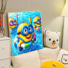 Load image into Gallery viewer, Diamond Painting - Full Round - Three Minions on the sea (40*40CM)
