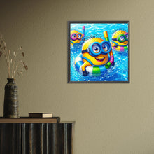 Load image into Gallery viewer, Diamond Painting - Full Round - Three Minions on the sea (40*40CM)
