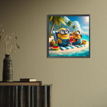 Load image into Gallery viewer, Diamond Painting - Full Round - Two Minions on the Beach (40*40CM)
