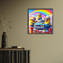 Load image into Gallery viewer, Diamond Painting - Full Round - Three Minions on the Rainbow Car Wash (40*40CM)
