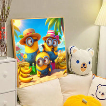 Load image into Gallery viewer, Diamond Painting - Full Round - Three Minions on the Beach Sunshine (40*40CM)
