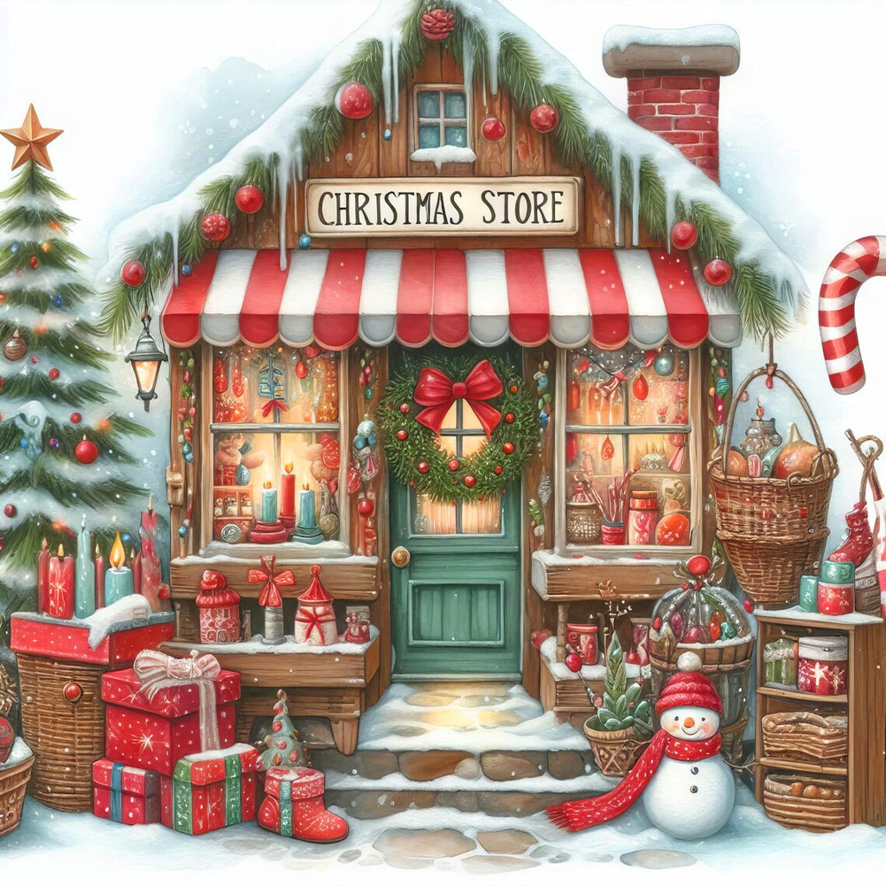 Diamond Painting - Full Round - Christmas cozy cottage (40*40CM)