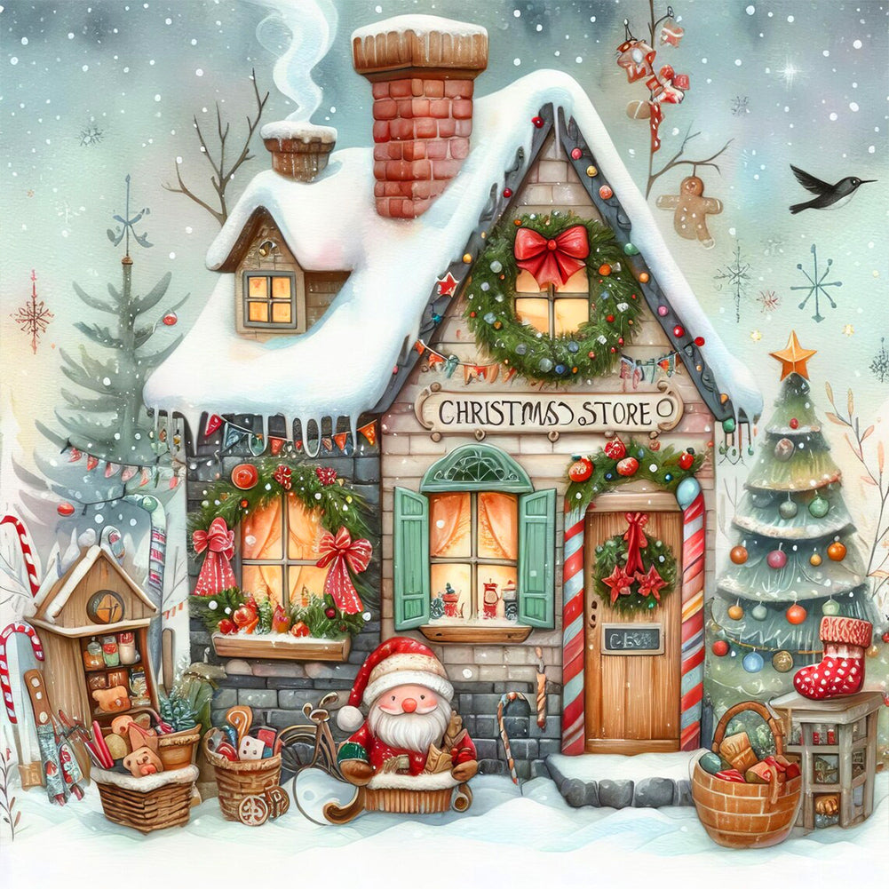 Diamond Painting - Full Round - Christmas cozy cottage (40*40CM)