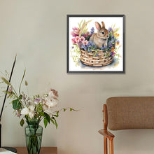 Load image into Gallery viewer, Diamond Painting - Full Round - Bunny with Flower Basket (30*30CM)
