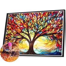 Load image into Gallery viewer, AB Diamond Painting - Full Round - Colorful Tree of Life at Sunrise (60*40CM)
