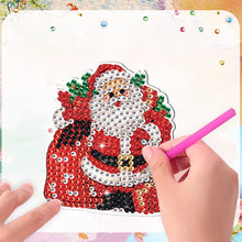 Load image into Gallery viewer, 6Pcs Christmas Santa Claus Fridge Stickers Diamond Painting Art Magnets Decals
