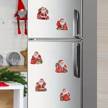 Load image into Gallery viewer, 6Pcs Christmas Santa Claus Fridge Stickers Diamond Painting Art Magnets Decals

