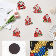 Load image into Gallery viewer, 6Pcs Christmas Santa Claus Fridge Stickers Diamond Painting Art Magnets Decals
