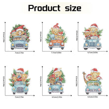 Load image into Gallery viewer, 6Pcs Christmas Bear Car Fridge Stickers Diamond Painting Art Magnets Decals
