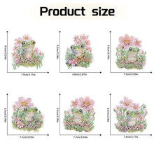 Load image into Gallery viewer, 6Pcs Flower Frog Diamond Painting Art Fridge Magnet for Fridge Whiteboards

