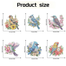 Load image into Gallery viewer, 6Pcs Flower Bird Diamond Painting Art Fridge Magnet for Fridge Whiteboards

