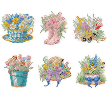 Load image into Gallery viewer, 6Pcs Flowers Diamond Painting Art Fridge Magnet for Fridge Whiteboards
