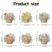 Load image into Gallery viewer, 6Pcs Flower Basket Diamond Painting Art Fridge Magnet for Fridge Whiteboards
