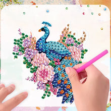Load image into Gallery viewer, 6Pcs Flower Peacock Diamond Painting Art Fridge Magnet for Fridge Whiteboards

