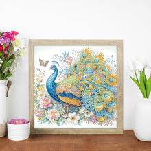 Load image into Gallery viewer, Diamond Painting - Partial Special Shaped - Beautiful peacock (30*30CM)
