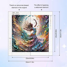 Load image into Gallery viewer, Diamond Painting - Partial Special Shaped - Beautiful skirt girl (30*30CM)
